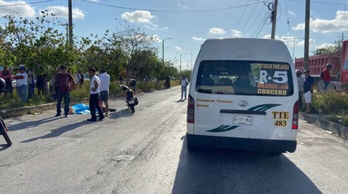 Muere Motociclista Al Chocar Contra Combi En Canc N